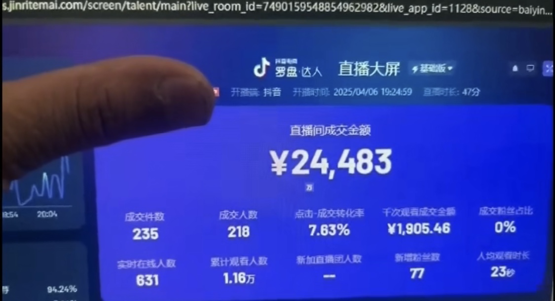 20250524141339-6831d4135ccca.jpg 抖音破价直播,靠不露脸读稿子, 日入多张,100%起号