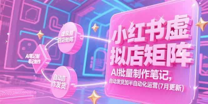 20260302024129-69a4f8d909690.jpg 小红书虚拟店矩阵,AI批量制作笔记,自动发货加半自动化运营(7月更新)