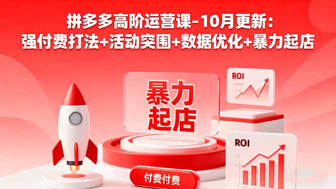 20260302031243-69a5002b0d40e.jpg 拼多多高阶运营课-10月更新:强付费打法+活动突围+数据优化+暴力起店