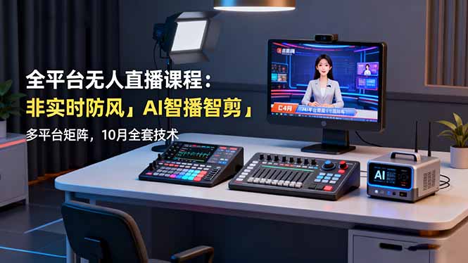 20260302031419-69a5008b8bd61.jpg 全平台无人直播课程:非实时防风+AI智播智剪+多平台矩阵,10月全套技术