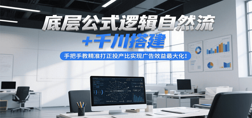 20260302031446-69a500a60b396.png 底层公式逻辑自然流+千川搭建,手把手教精准打正投产比实现广告效益最大化!