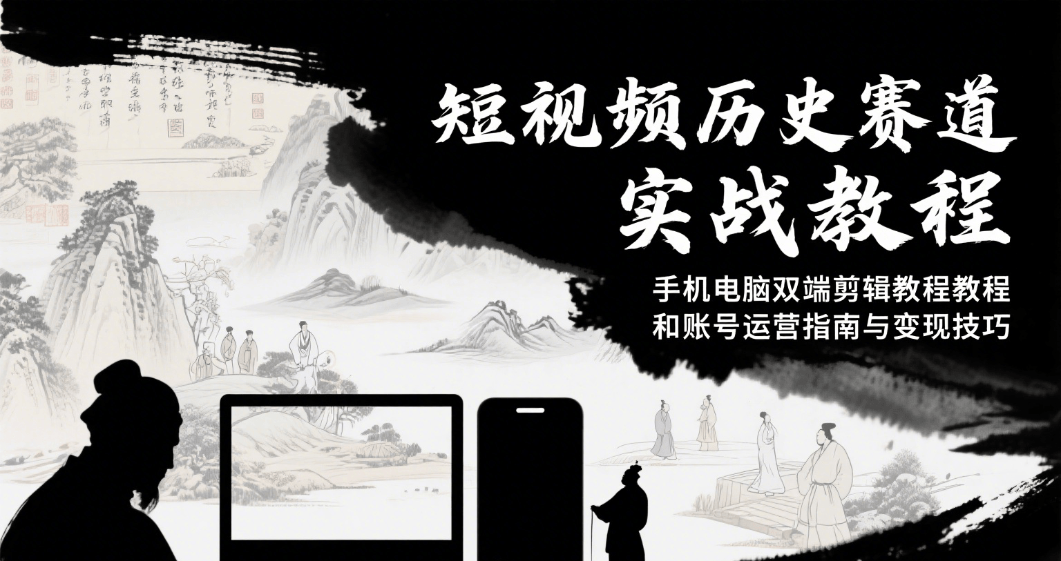 20260302031857-69a501a112499.png 短视频历史赛道实战教程,手机电脑双端剪辑教程和账号运营指南与变现技巧