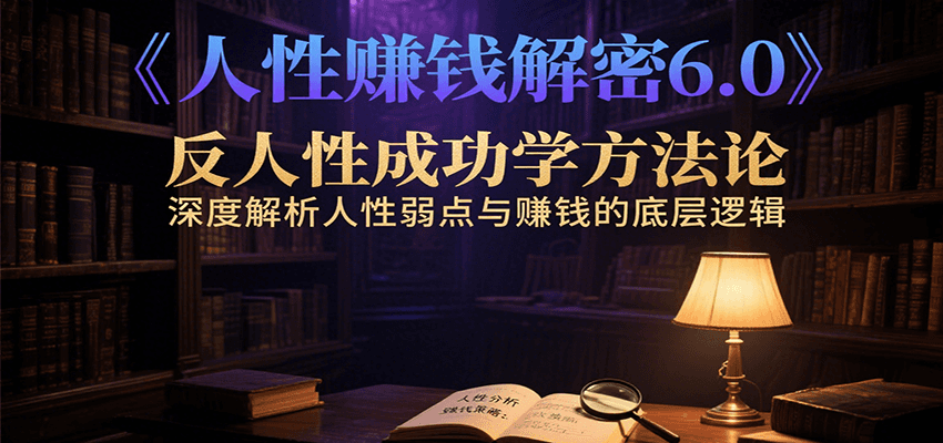 20260302032227-69a502733f710.png 人性赚钱解密6.0,反人性成功学方法论,深度解析人性弱点与赚钱的底层逻辑