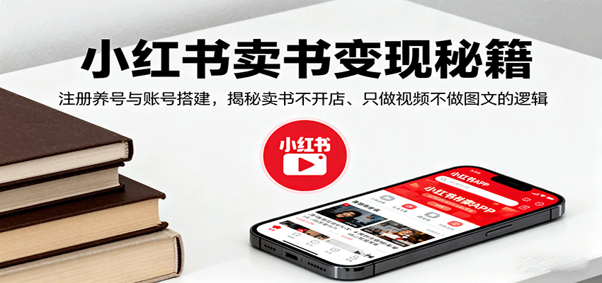 20260302033754-69a5061254e17.png 小红书卖书变现秘籍,注册养号与账号搭建,揭秘卖书不开店、只做视频不做图文的逻辑