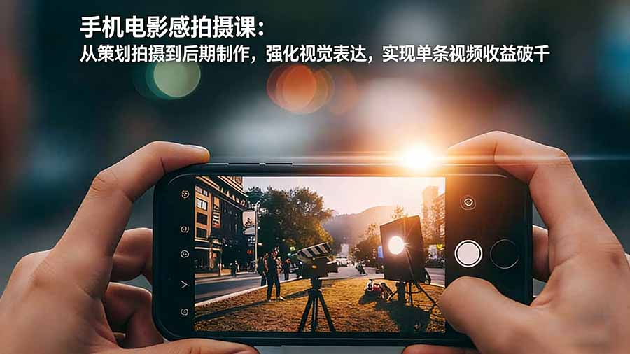 20260302034543-69a507e7c39bd.jpg 手机电影感拍摄课:从策划拍摄到后期制作,强化视觉表达,实现单条视频收益破千