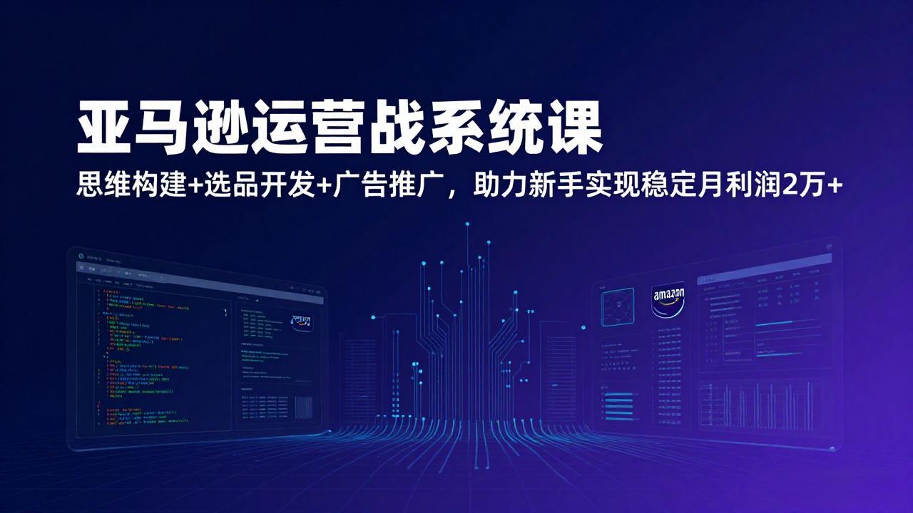 20260302034548-69a507ec8920c.jpeg 亚马逊运营实战系统课,思维构建+选品开发+广告推广,助力新手实现稳定月利润2万+(更新)