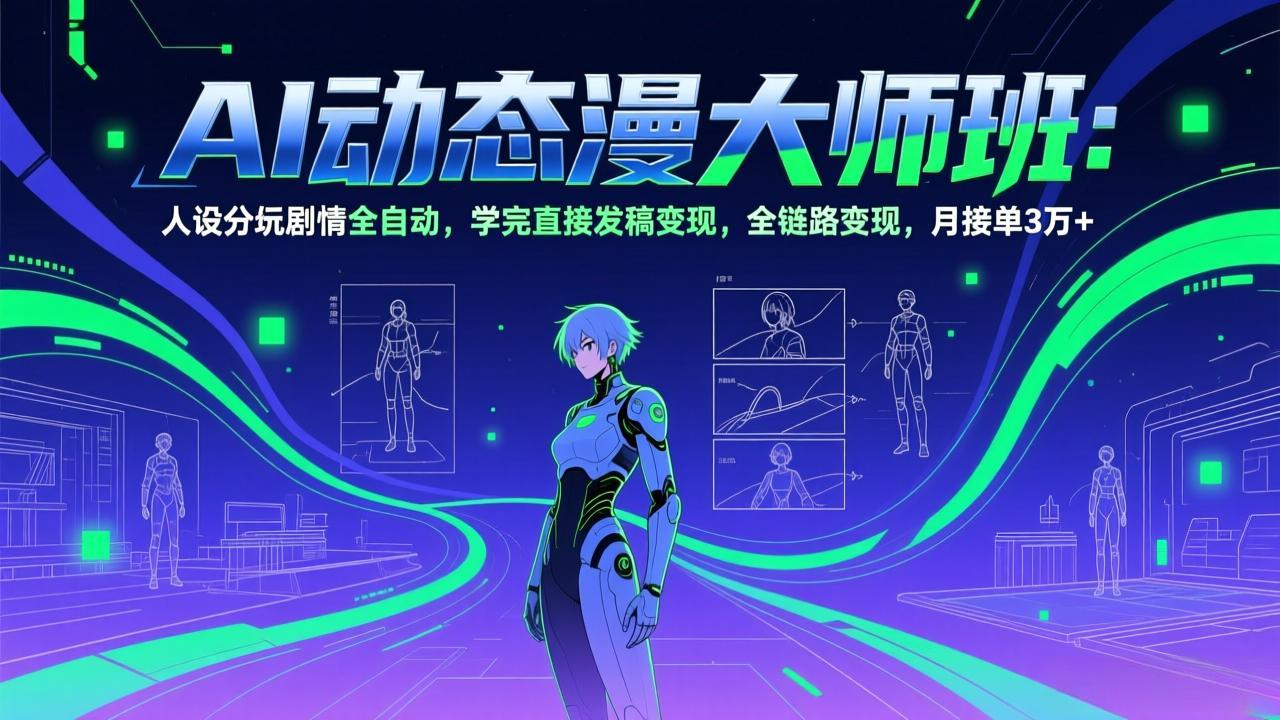 20260302034911-69a508b793db3.jpeg AI动态漫剧大师班:人设分镜剧情全自动,学完直接发稿变现,全链路变现,月接单3万+