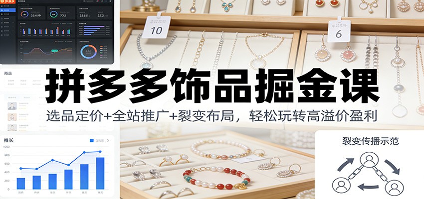 20260302040145-69a50ba9685ea.jpg 拼多多饰品掘金课:选品定价+全站推广+裂变布局,轻松玩转高溢价盈利