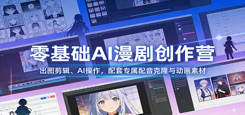 20260302041409-69a50e9165769.jpg 零基础AI漫剧创作营:出图剪辑、AI操作,配套专属配音克隆与动画素材
