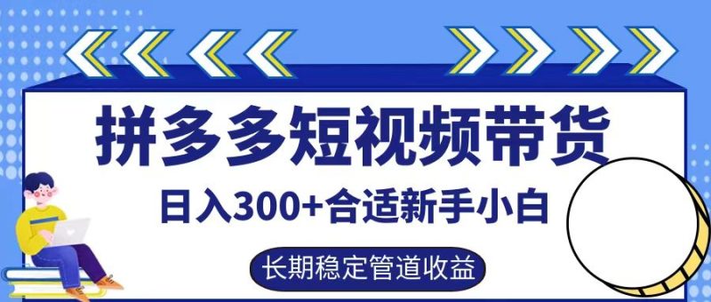 拼多多短视频带货日入300+,实操账户展示看就能学会网赚项目-副业赚钱-互联网创业-资源整合百读客