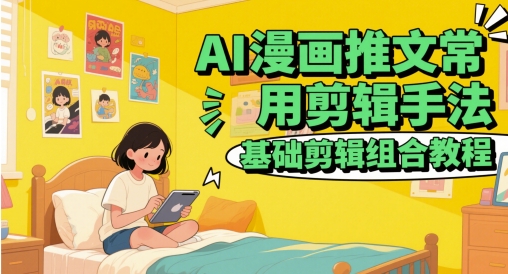 AI漫画推文常用剪辑手法,基础剪辑组合教程网赚项目-副业赚钱-互联网创业-资源整合百读客