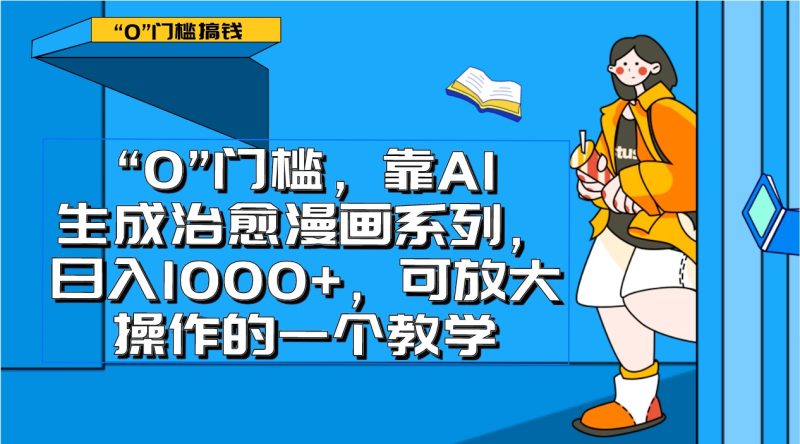 0门槛,靠AI生成治愈漫画系列,日入1000+,可放大操作的一个教学网赚项目-副业赚钱-互联网创业-资源整合百读客
