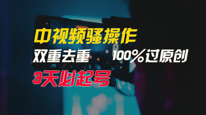 中视频骚操作，双重去重100%过原创，3天比必起号，简单无脑，月入3W+网赚项目-副业赚钱-互联网创业-资源整合百读客
