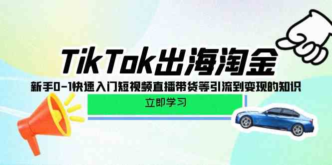 TikTok出海淘金,新手0-1快速入门短视频直播带货等引流到变现的知识网赚项目-副业赚钱-互联网创业-资源整合百读客