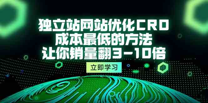 独立站网站优化CRO，成本最低的方法，让你销量翻3-10倍（5节课）网赚项目-副业赚钱-互联网创业-资源整合百读客