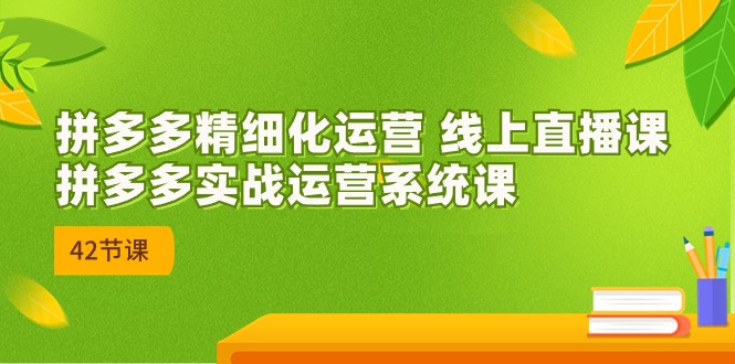 拼多多精细化运营 线上直播课：拼多多实战运营系统课（更新47节）网赚项目-副业赚钱-互联网创业-资源整合百读客