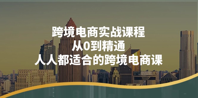 跨境电商实战课程:从0到精通,人人都适合的跨境电商课(14节课)网赚项目-副业赚钱-互联网创业-资源整合百读客
