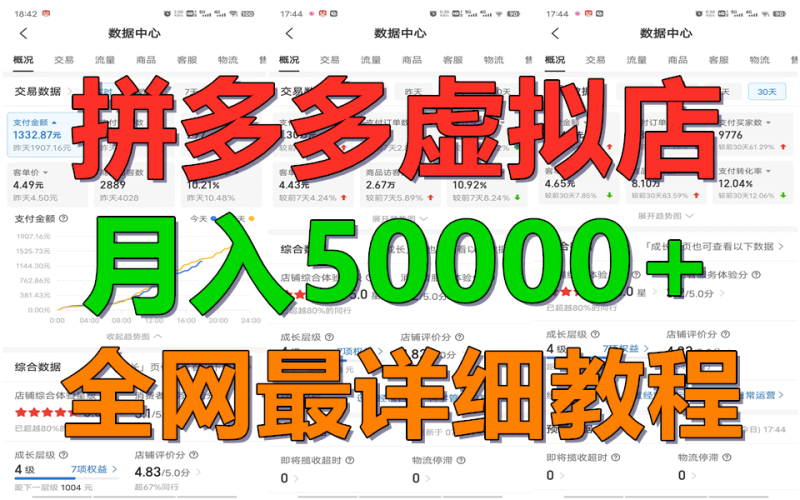 拼多多虚拟电商训练营月入50000+你也行，暴利稳定长久，副业首选网赚项目-副业赚钱-互联网创业-资源整合百读客