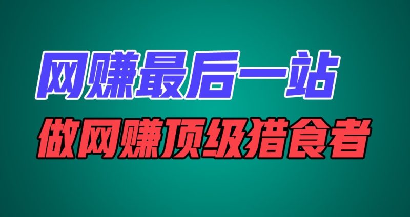 网赚最后一站,卖项目,做网赚顶级猎食者网赚项目-副业赚钱-互联网创业-资源整合百读客