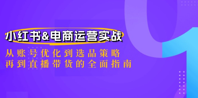 小红书&电商运营实战：从账号优化到选品策略，再到直播带货的全面指南网赚项目-副业赚钱-互联网创业-资源整合百读客