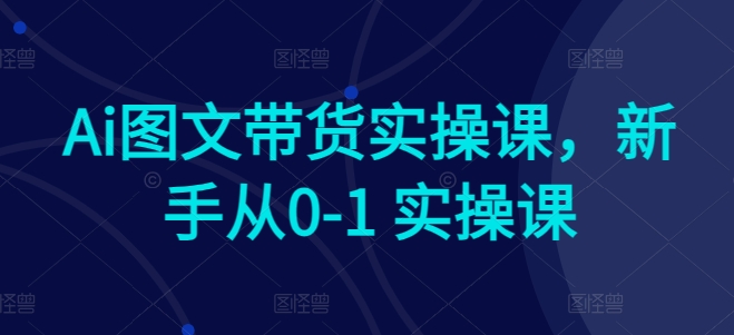 Ai图文带货实操课,新手从0-1 实操课网赚项目-副业赚钱-互联网创业-资源整合百读客
