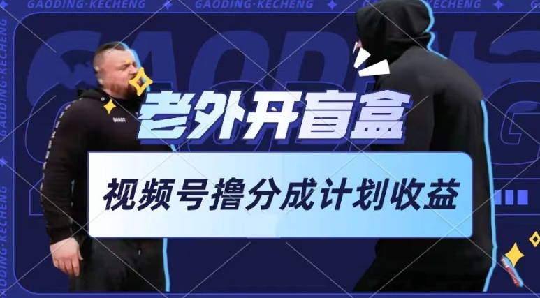 老外开盲盒视频，撸视频号分成计划收益，每天只需一小时，新手小白轻松上手网赚项目-副业赚钱-互联网创业-资源整合百读客