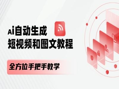 AI自动生成短视频和图文课程，全方位手把手教学网赚项目-副业赚钱-互联网创业-资源整合百读客