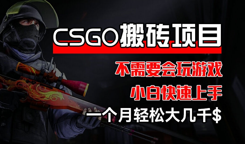 CSGO 装备搬砖项目,操作简单,不需要会玩游戏,小白也能快速上手,一个月轻松大几千网赚项目-副业赚钱-互联网创业-资源整合百读客
