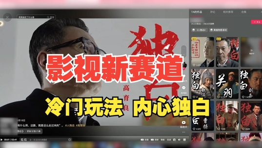 最新影视解说玩法，人物独白，30天涨粉24万+，全流程拆解网赚项目-副业赚钱-互联网创业-资源整合百读客