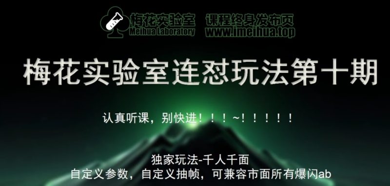 梅花实验室社群专享课视频号连怼玩法第十期课程+第二部分-FF助手全新高自由万能爆闪AB处理网赚项目-副业赚钱-互联网创业-资源整合百读客