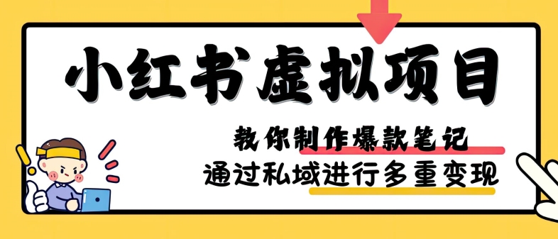 小红书虚拟项目实战,爆款笔记制作,矩阵放大玩法分享网赚项目-副业赚钱-互联网创业-资源整合百读客