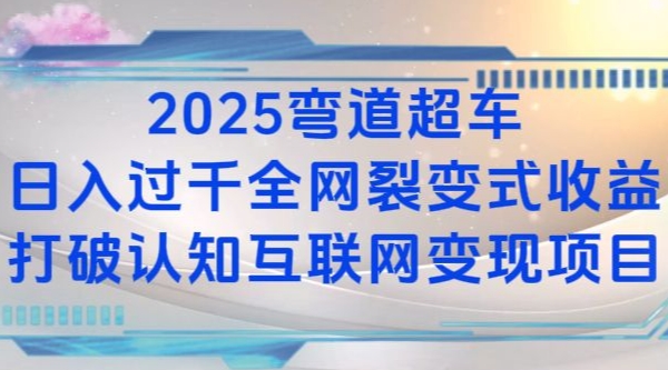 2025弯道超车日入过K全网裂变式收益打破认知互联网变现项目网赚项目-副业赚钱-互联网创业-资源整合百读客