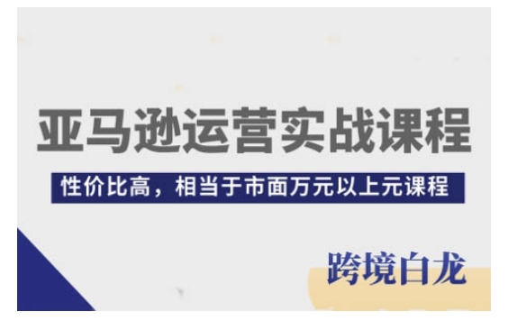 亚马逊运营实战课程,亚马逊从入门到精通,性价比高,相当于市面万元以上元课程网赚项目-副业赚钱-互联网创业-资源整合百读客
