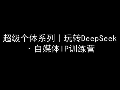 超级个体系列，玩转DeepSeek·自媒体IP训练营，deepseek教程网赚项目-副业赚钱-互联网创业-资源整合百读客