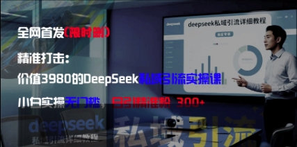 精准打击:价值3980的DeepSeek私域引流实操课,小白实操无门槛,日引精准粉300+网赚项目-副业赚钱-互联网创业-资源整合百读客