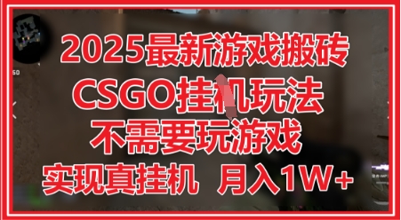 2025最新游戏搬砖,CSGO挂G,不需要玩游戏,实现真挂G,月入1W+网赚项目-副业赚钱-互联网创业-资源整合百读客