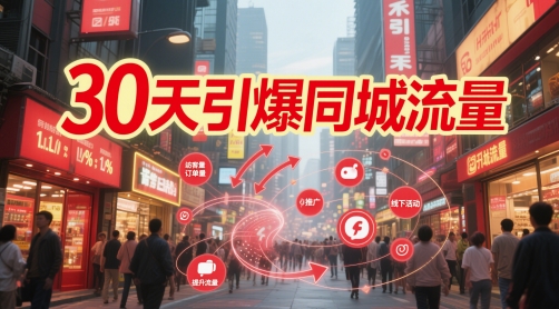 30天引爆同城流量：团购篇 认知篇 流量篇 来客篇 达人篇 老板人设IP篇 投流篇网赚项目-副业赚钱-互联网创业-资源整合百读客