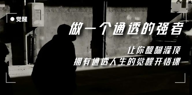 (7696期)觉醒-做一个通透强者,让你醍醐灌顶,拥有通透人生,掌握强大的秘密网赚项目-副业赚钱-互联网创业-资源整合百读客