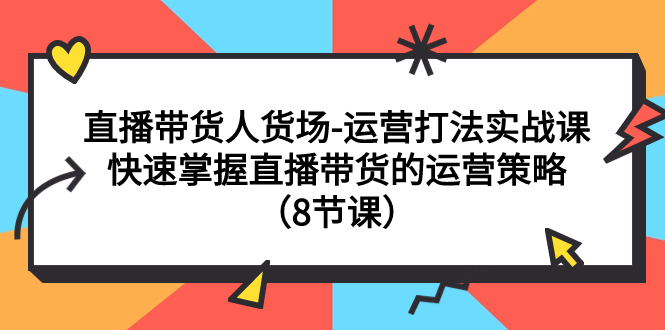 （7672期）直播带货人货场-运营打法实战课：快速掌握直播带货的运营策略（8节课）网赚项目-副业赚钱-互联网创业-资源整合百读客