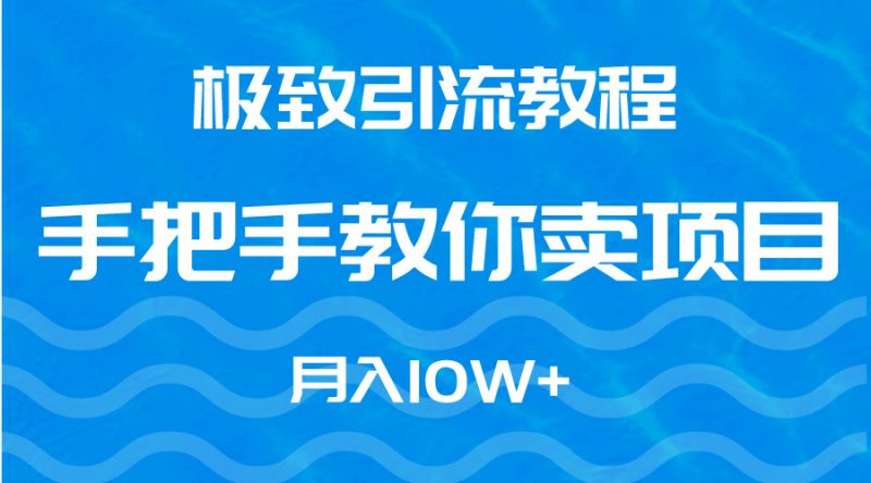 极致引流教程，手把手教你卖项目，月入10W+网赚项目-副业赚钱-互联网创业-资源整合百读客