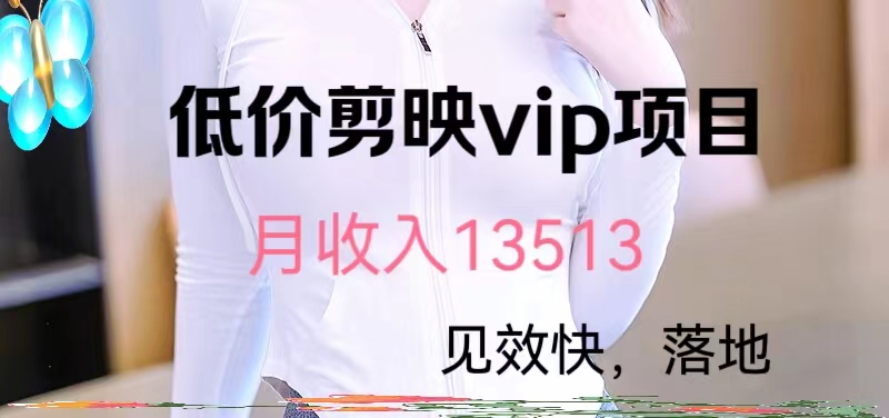 揭秘低价剪映VIP项目,月入13000+网赚项目-副业赚钱-互联网创业-资源整合百读客