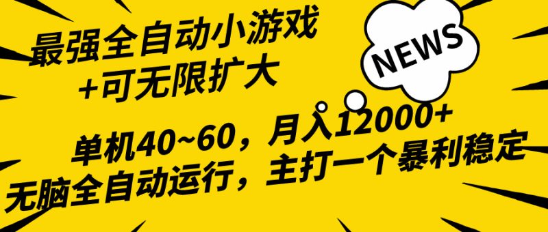 2024最新全网独家小游戏全自动，单机40~60,稳定躺赚，小白都能月入过万网赚项目-副业赚钱-互联网创业-资源整合百读客