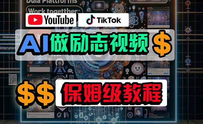 利用AI制作励志视频,在YouTube和TikTok赚钱,小白可做(附工具)网赚项目-副业赚钱-互联网创业-资源整合百读客