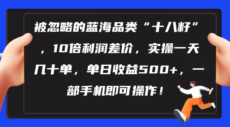 被忽略的蓝海品类“十八籽”,10倍利润差价,实操一天几十单 单日收益500+网赚项目-副业赚钱-互联网创业-资源整合百读客