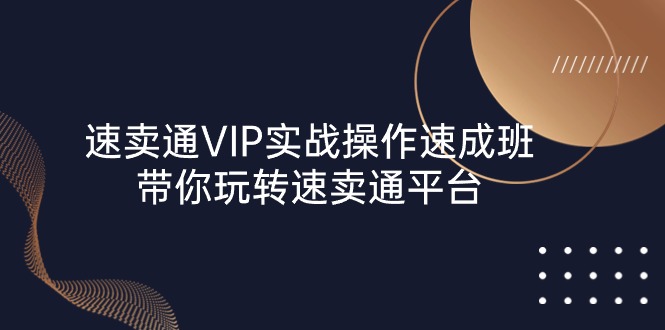 速卖通 VIP实战操作-速成班,带你玩转速卖通平台(23节)网赚项目-副业赚钱-互联网创业-资源整合百读客
