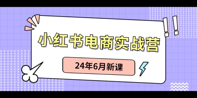 小红书电商实战营:小红书笔记带货和无人直播,24年6月新课网赚项目-副业赚钱-互联网创业-资源整合百读客