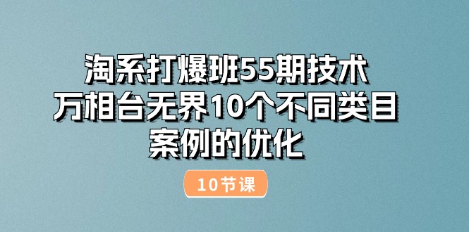 淘系打爆班55期技术：万相台无界10个不同类目案例的优化（10节）网赚项目-副业赚钱-互联网创业-资源整合百读客