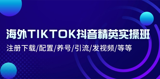 海外TIKTOK抖音精英实操班:注册下载/配置/养号/引流/发视频/等等网赚项目-副业赚钱-互联网创业-资源整合百读客