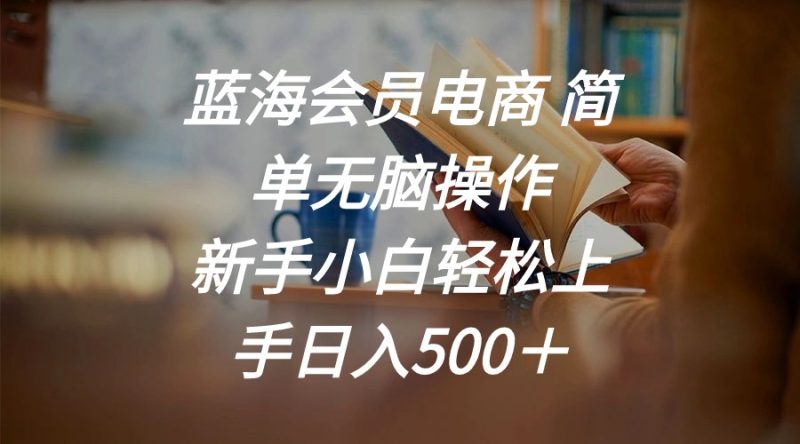 蓝海会员电商 简单无脑操作 新手小白轻松上手日入500＋网赚项目-副业赚钱-互联网创业-资源整合百读客