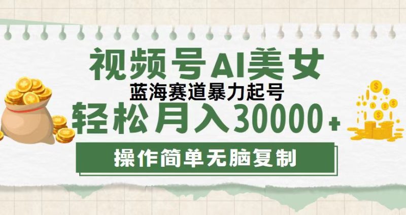 视频号AI美女跳舞，轻松月入30000+，蓝海赛道，流量池巨大，起号猛，无…网赚项目-副业赚钱-互联网创业-资源整合百读客